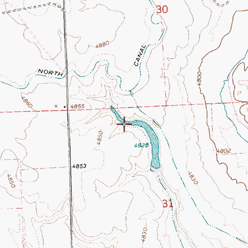 Topographic Map of Clyde Fenimore Reservoir, OR