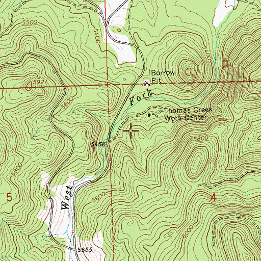 Topographic Map of Lucky Six Spring, OR