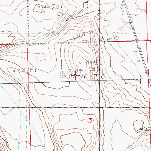 Topographic Map of South Fork Bridge Creek, OR