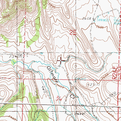 Topographic Map of Waller Reservoir Number Four, OR