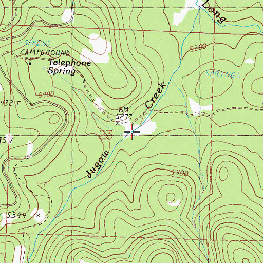Topographic Map of Morrow Meadow, OR