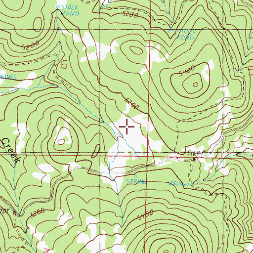 Topographic Map of Jonas Flat, OR