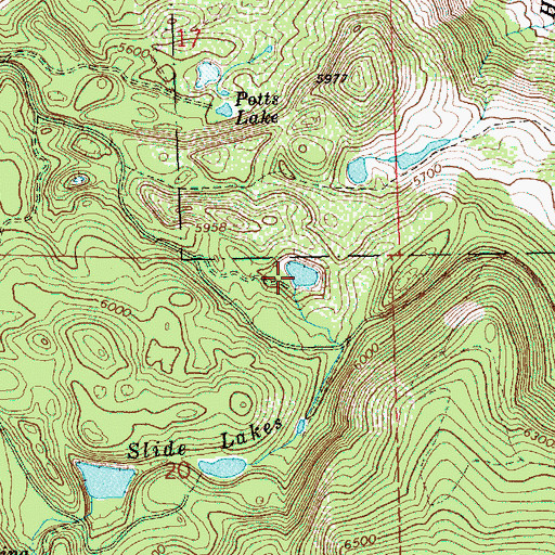 Topographic Map of Blue Lake, OR