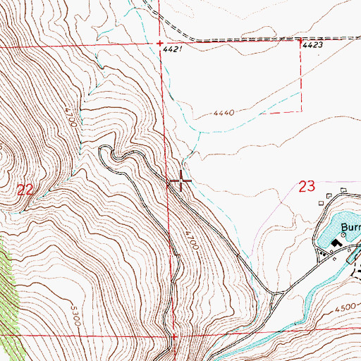 Topographic Map of Conn Ditch, OR
