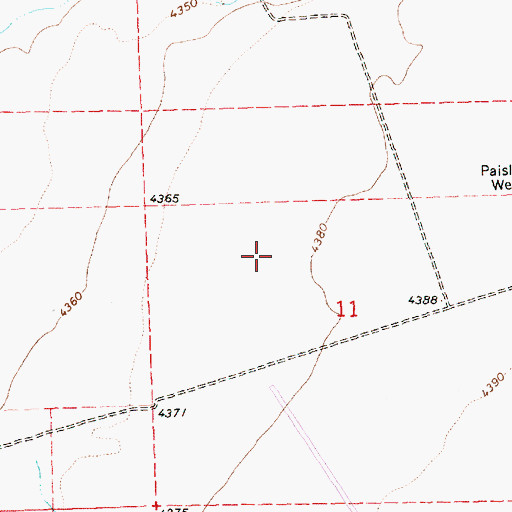 Topographic Map of Paisley Flat, OR
