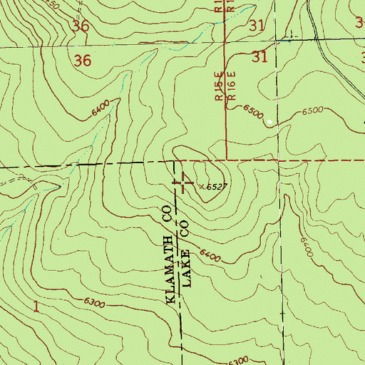 Topographic Map of Indian Spring, OR