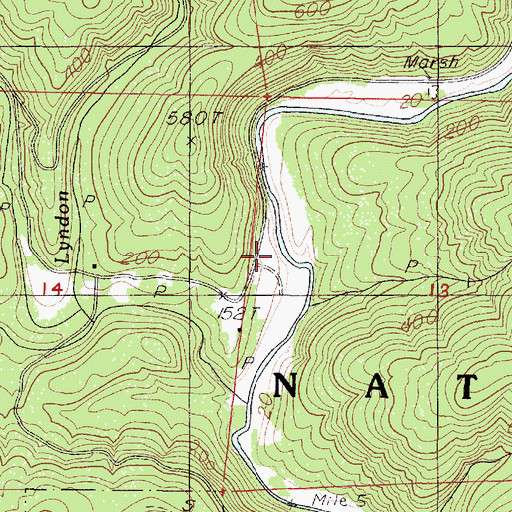 Topographic Map of Linville (historical), OR