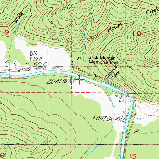 Topographic Map of Chitwood Creek, OR