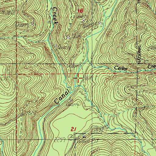 Topographic Map of Bryant City (historical), OR
