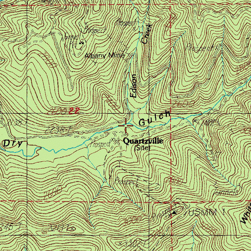 Topographic Map of Edison Gulch, OR