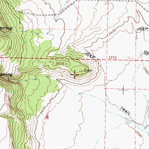 Topographic Map of Sturdivant Cemetery, OR