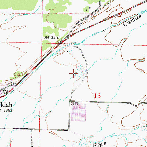 Topographic Map of Leverenz Reservoir, OR