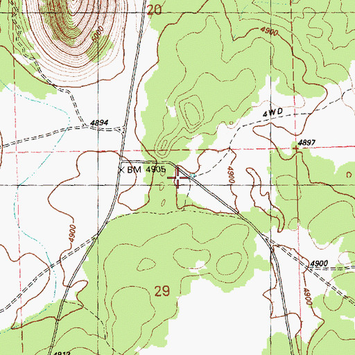 Topographic Map of Dry Lake, OR