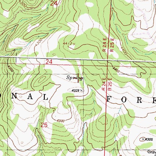 Topographic Map of Juniper Basin Spring, OR