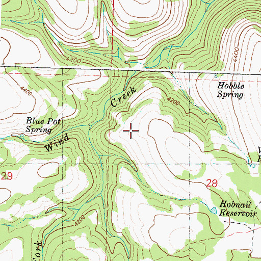 Topographic Map of Holding Pasture, OR