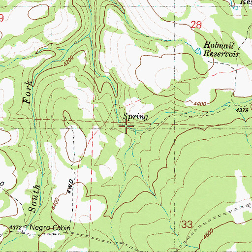 Topographic Map of Basin Creek, OR