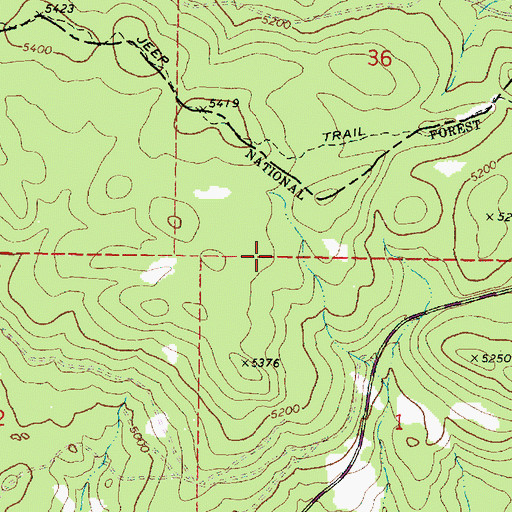 Topographic Map of White Pine (historical), OR