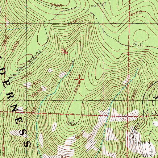 Topographic Map of Badger Creek, OR