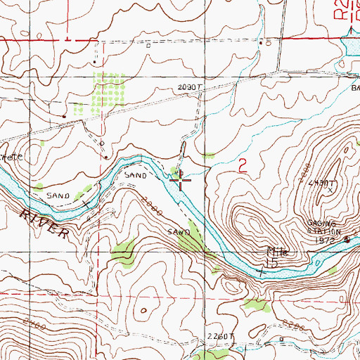 Topographic Map of Pine Creek, OR