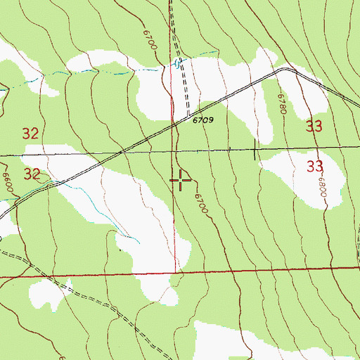 Topographic Map of Cold Spring, OR