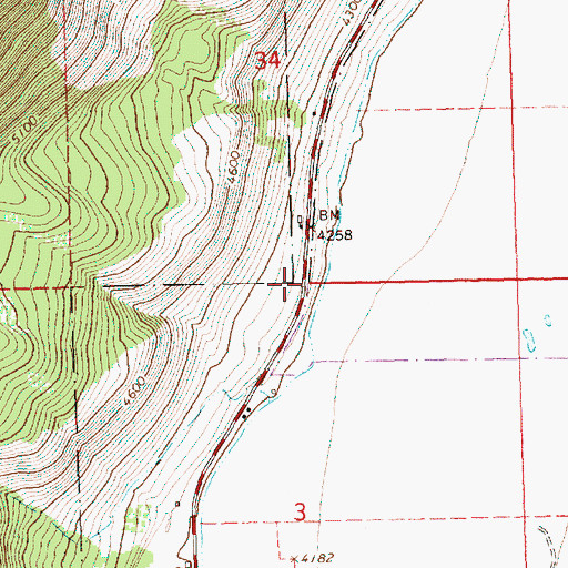 Topographic Map of Foster Spring, OR