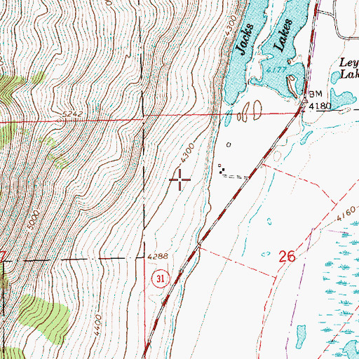 Topographic Map of Summer Lake I D Canal, OR