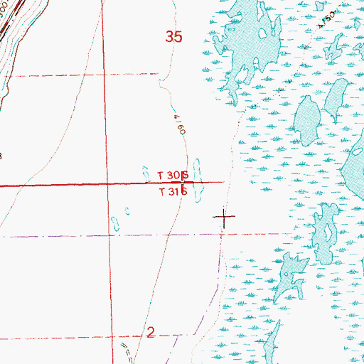 Topographic Map of Foster Reservoirs, OR