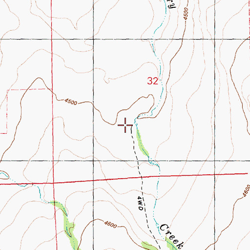 Topographic Map of Dudley Waterhole, OR