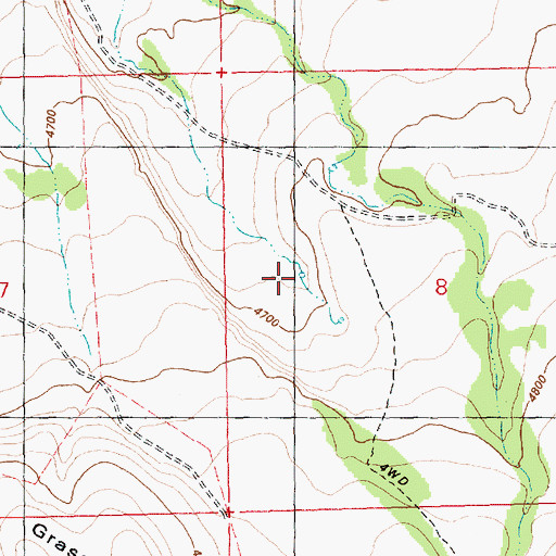 Topographic Map of O'Keefe Waterhole, OR