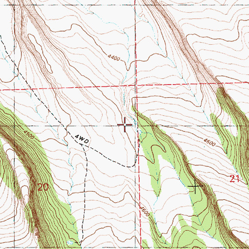 Topographic Map of Rocky Waterhole, OR