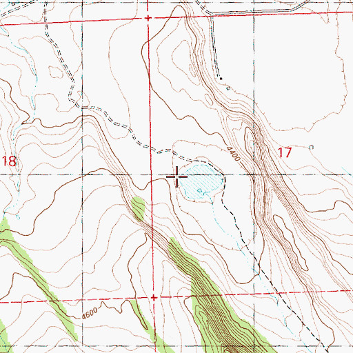 Topographic Map of Weaver Waterhole, OR
