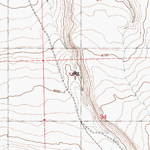 Topographic Map of Egli Rim Reservoir Number One, OR