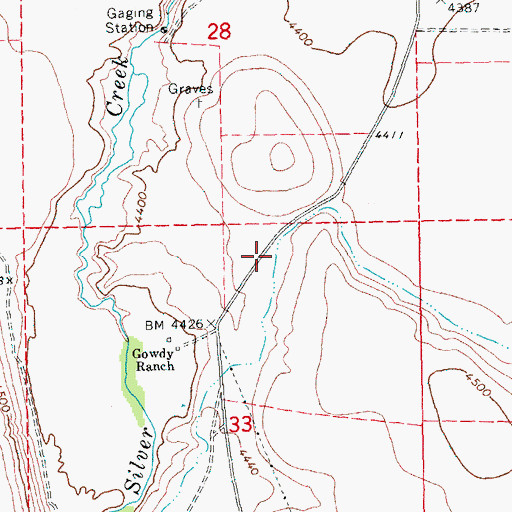 Topographic Map of Silver L Canal, OR