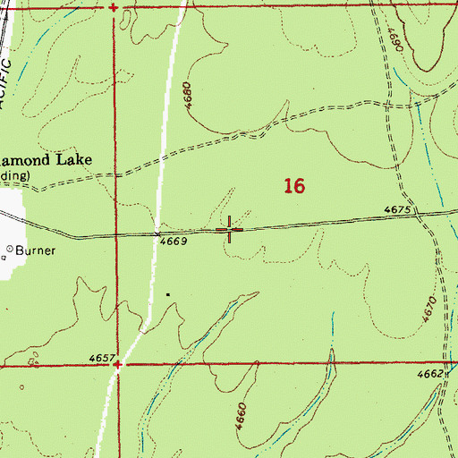Topographic Map of Wakefield (historical), OR