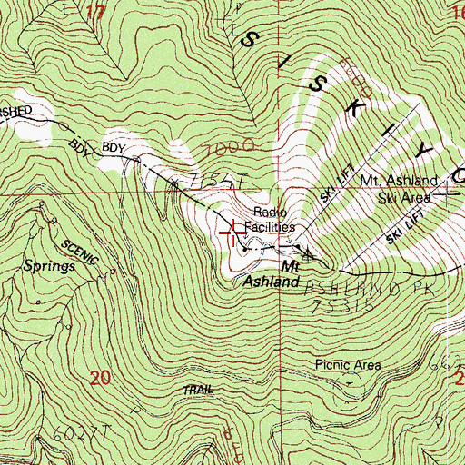 Topographic Map of KTMT-FM, OR