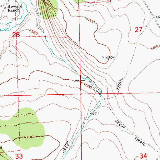 Topographic Map of Staked Waterhole, OR