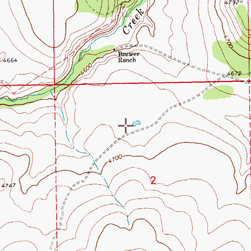 Topographic Map of Basalt Reservoir, OR