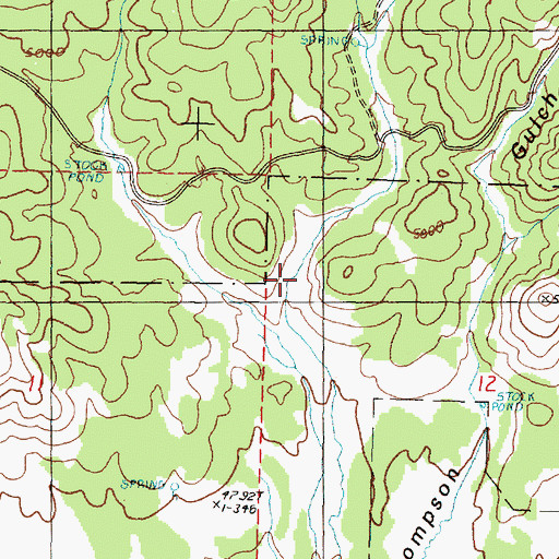 Topographic Map of H S Johnson Reservoir, OR