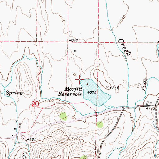 Topographic Map of Morfitt Dam, OR