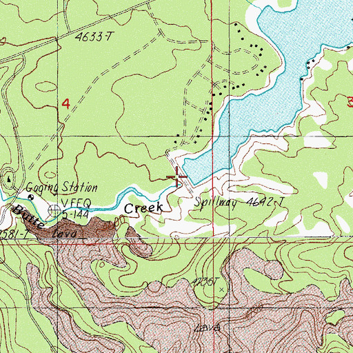 Topographic Map of Fish Lake Dam, OR