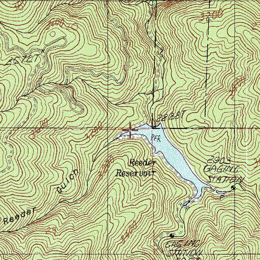 Topographic Map of Reeder Gulch Dam, OR