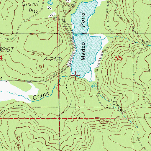 Topographic Map of Dailey Dam, OR