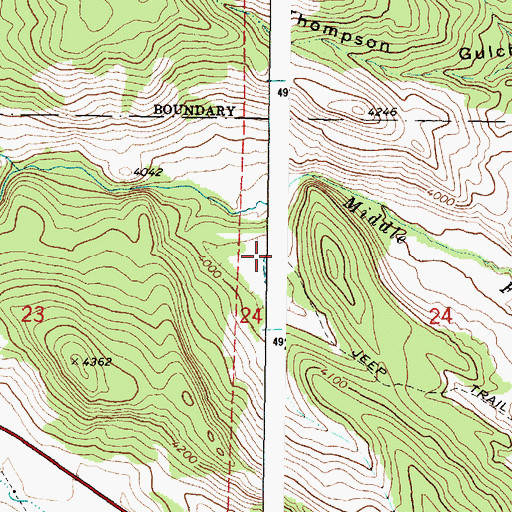 Topographic Map of Munn Dam, OR