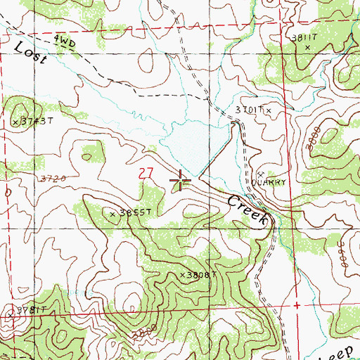 Topographic Map of Dick Dam, OR