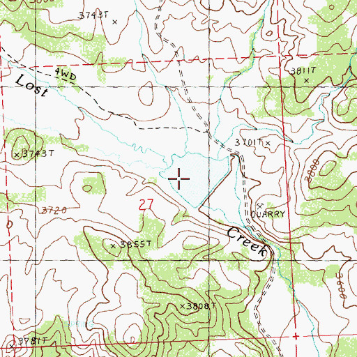 Topographic Map of Dick Reservoir, OR