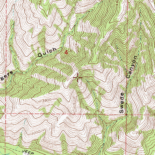 Topographic Map of Swede Spring, OR