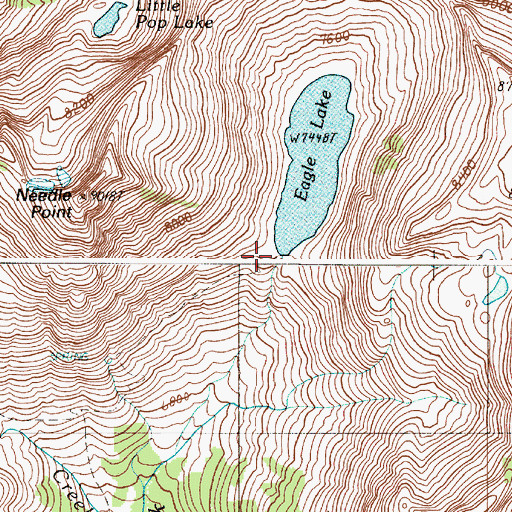 Topographic Map of Eagle Lake Dam, OR