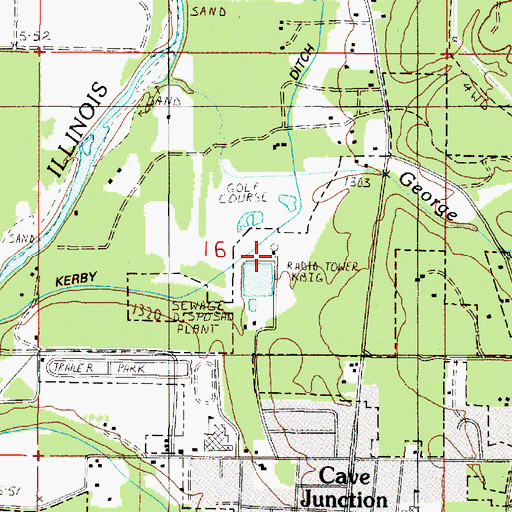 Topographic Map of KIVR-AM, OR