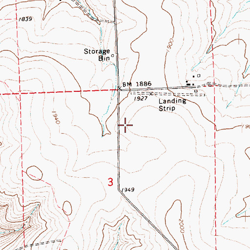 Topographic Map of Circle W Ranch-Condon Airstrip (historical), OR