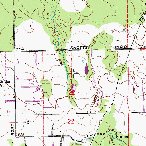 Topographic Map of D M Stevenson Ranch Airport, OR